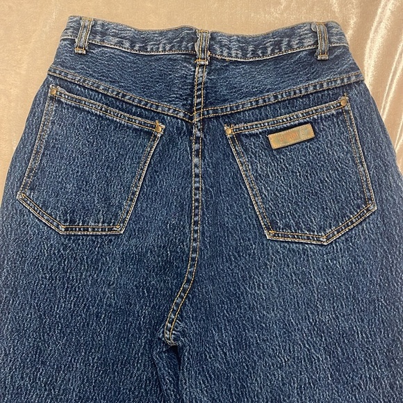 GITANO ORIGINAL VINTAGE JEANS HIGH WAIST DENIM SZ 12 DARK WASH MADE IN HONG KONG - Picture 6 of 17